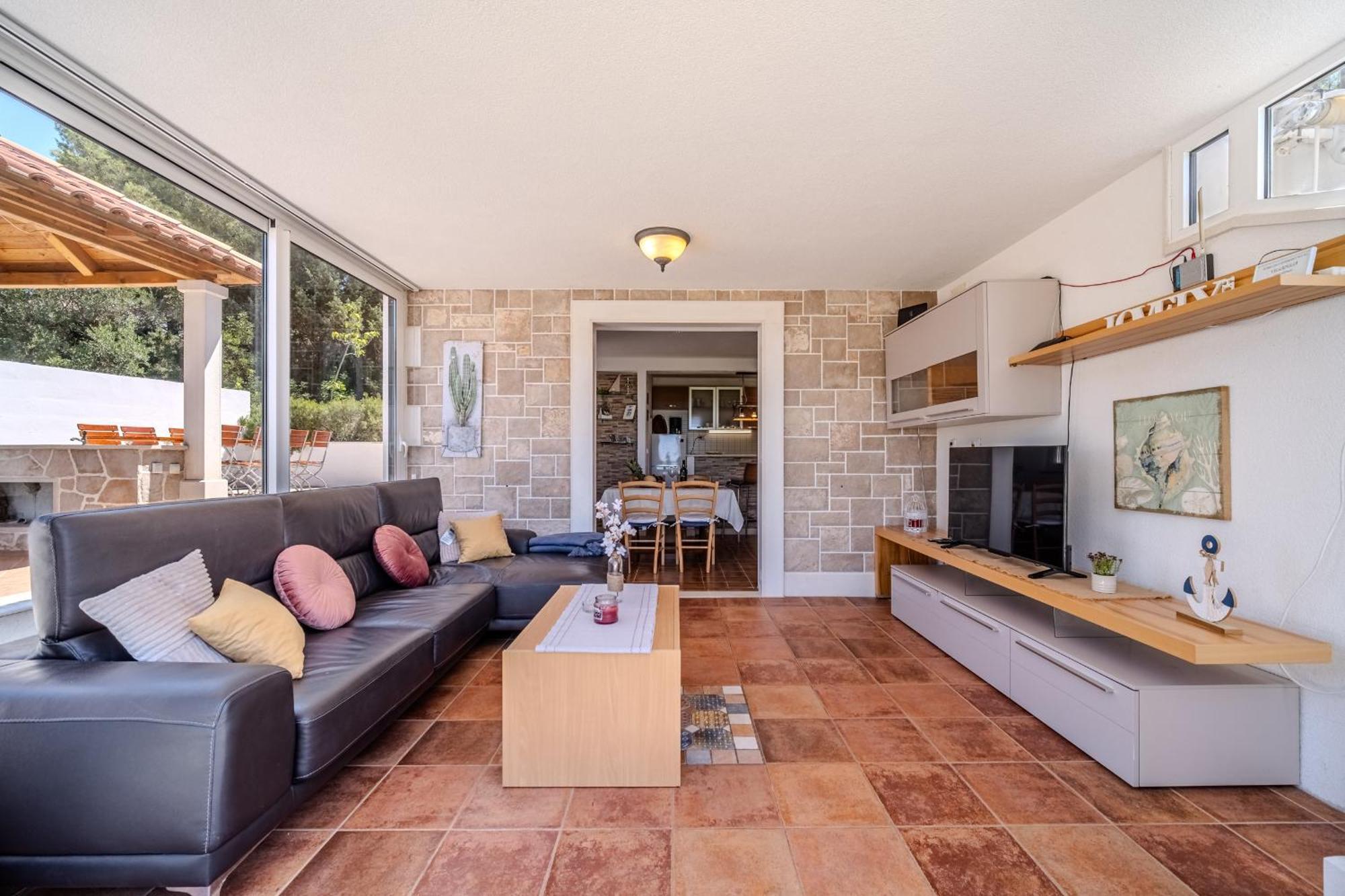 Villa Julia With Heated Pool, Ideal For Large Groups Milna  Luaran gambar